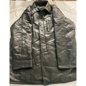 V brand Vegan Leather Jacket Made in Italy Black